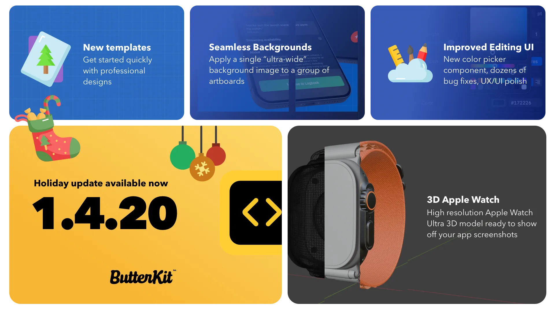 Holiday update with new 3D device, templates & more